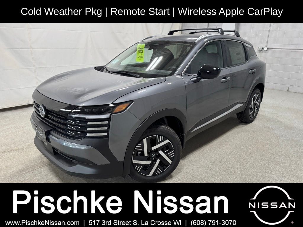 2026 Nissan Kicks SV in Gun Metallic — front three-quarter view