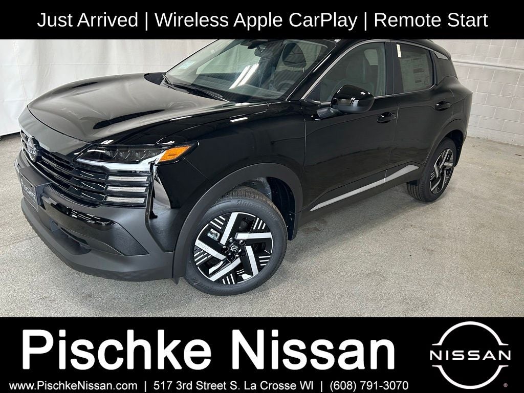 2026 Nissan Kicks SV in Super Black — front three-quarter view
